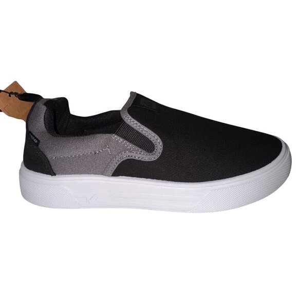 Mens Size 7 Quiksilver Black & Gray Slip-On Sneakers Lightweight Shoes New - Picture 1 of 6